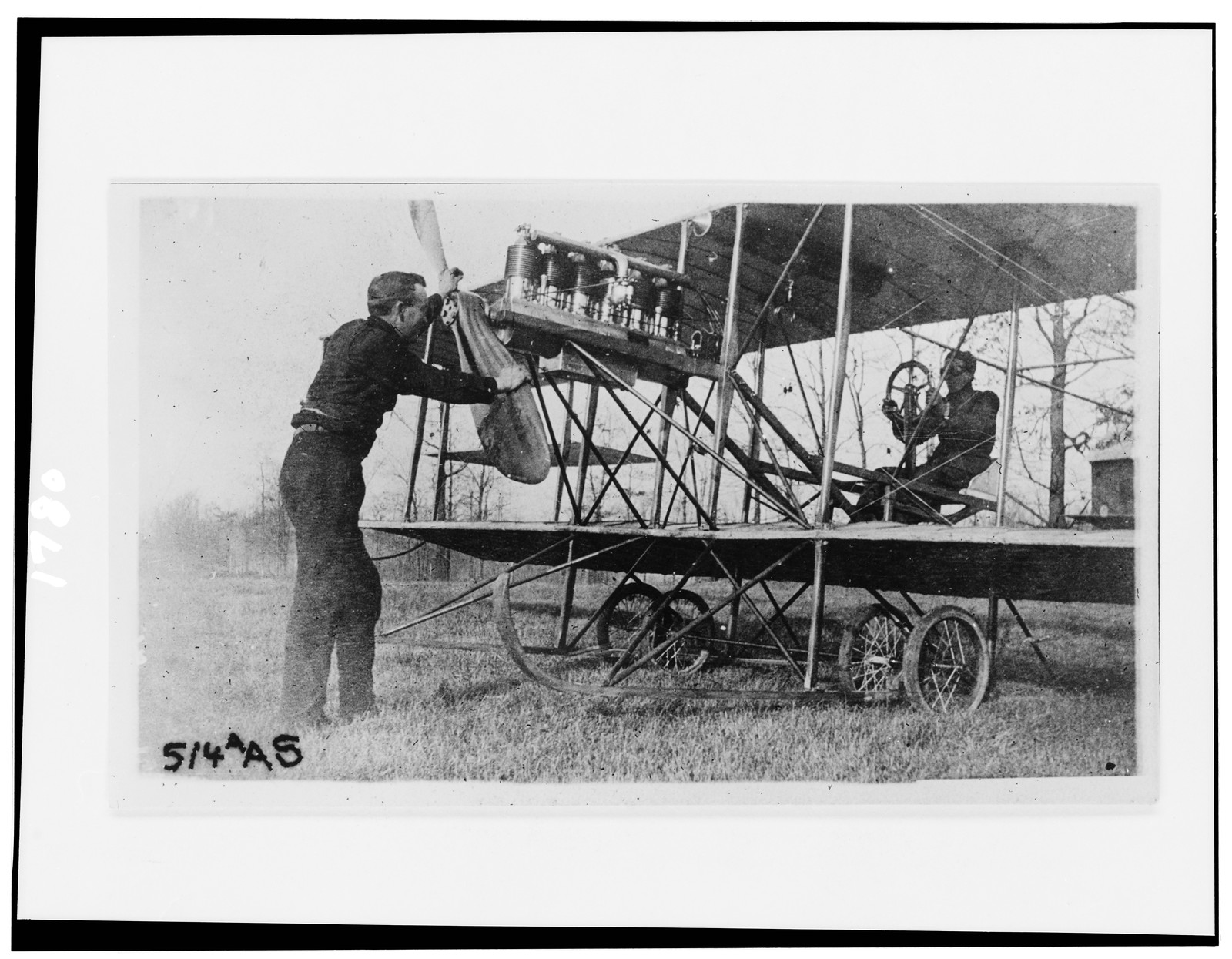 Kemp machine works tractor of 1913 with Kemp 6 cyl. air-cooled engine, [1913?] — historic photograph