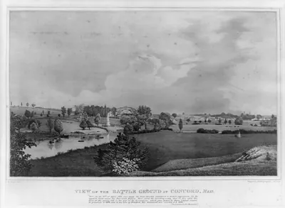 3 a 08619_Viewofthebattlegroundat Concord.tif, Massachusetts