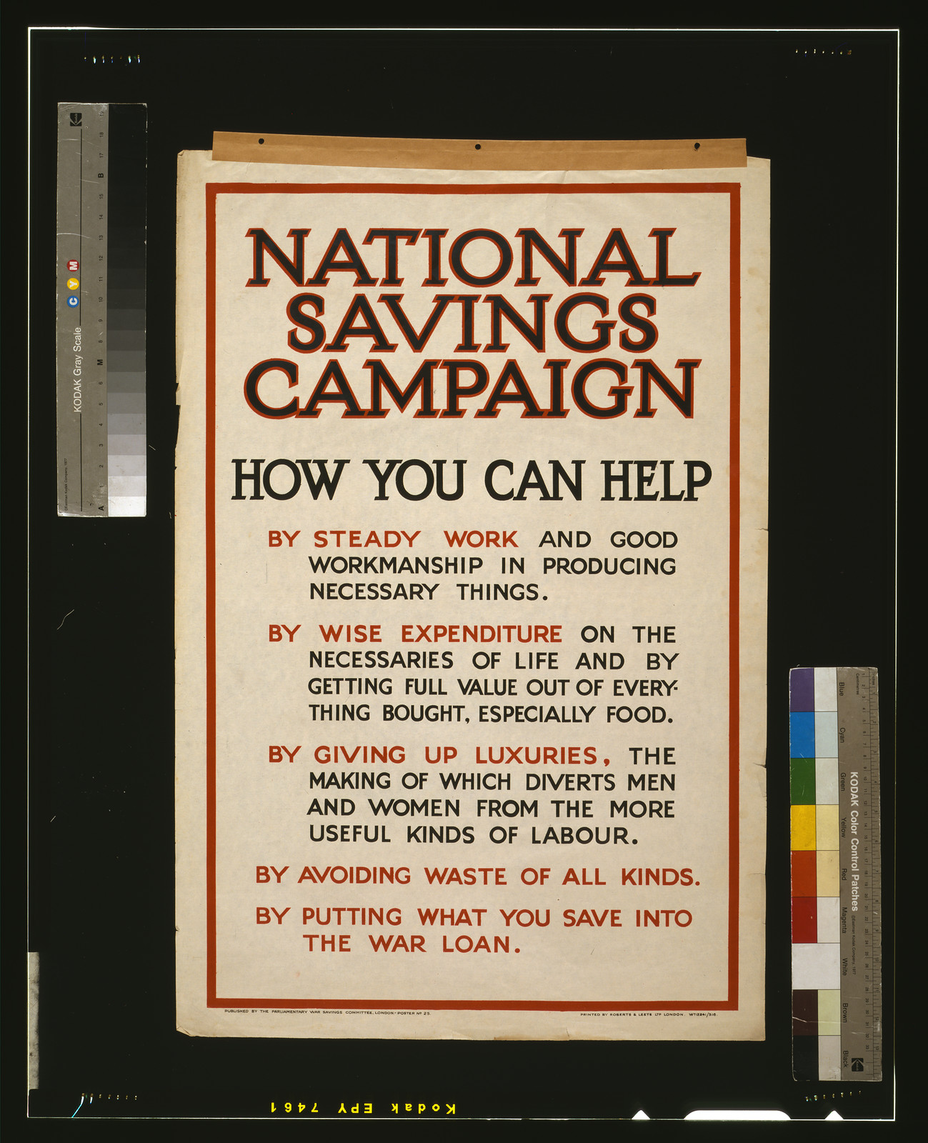 National savings campaign. How you can help / printed by Roberts & Leete Ltd., London., London : Parliamentary War Savings Committee, [1915] — vintage poster