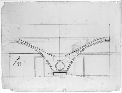 [United States Capitol, Washington, D.C. North wing, section of grand stairway]