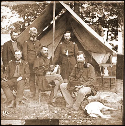 Fair Oaks Va. vicinity. Gen. George Stoneman and staff