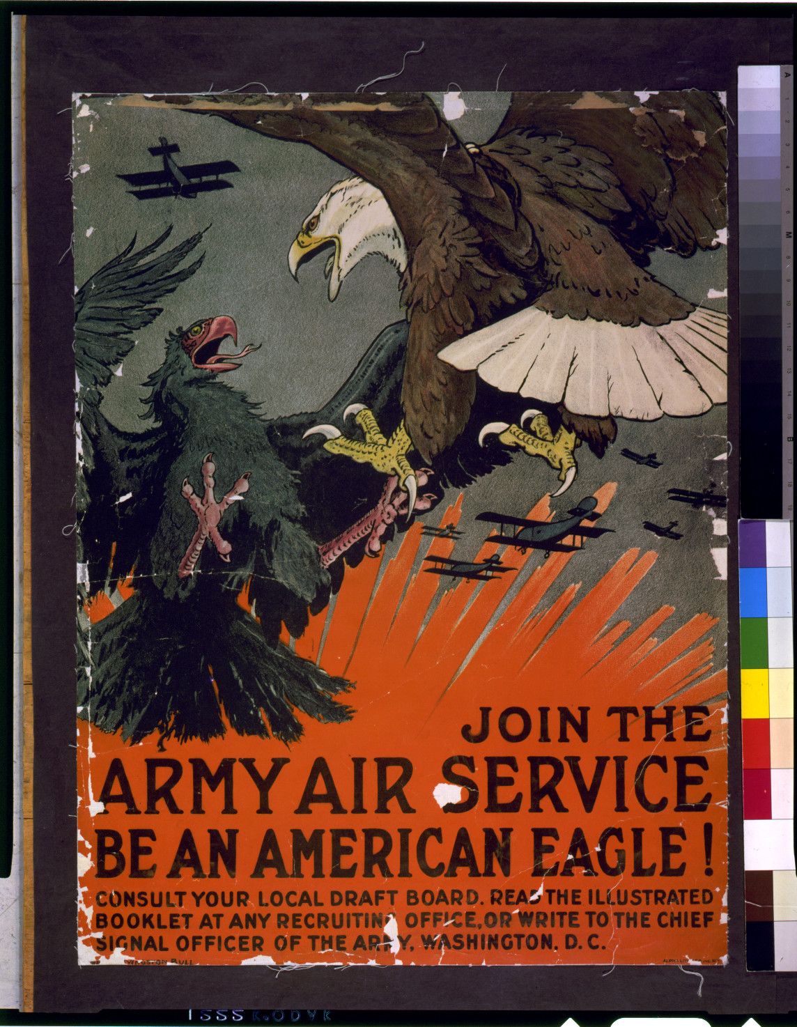 Join the Army Air Service, be an American eagle / Charles Livingston Bull ; Alpha Litho. Co., Inc., N.Y., [ca. 1917] — vintage poster