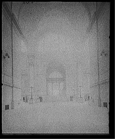 [Pennsylvania Station, main waiting room from entrance to concourse, New York, N.Y.]