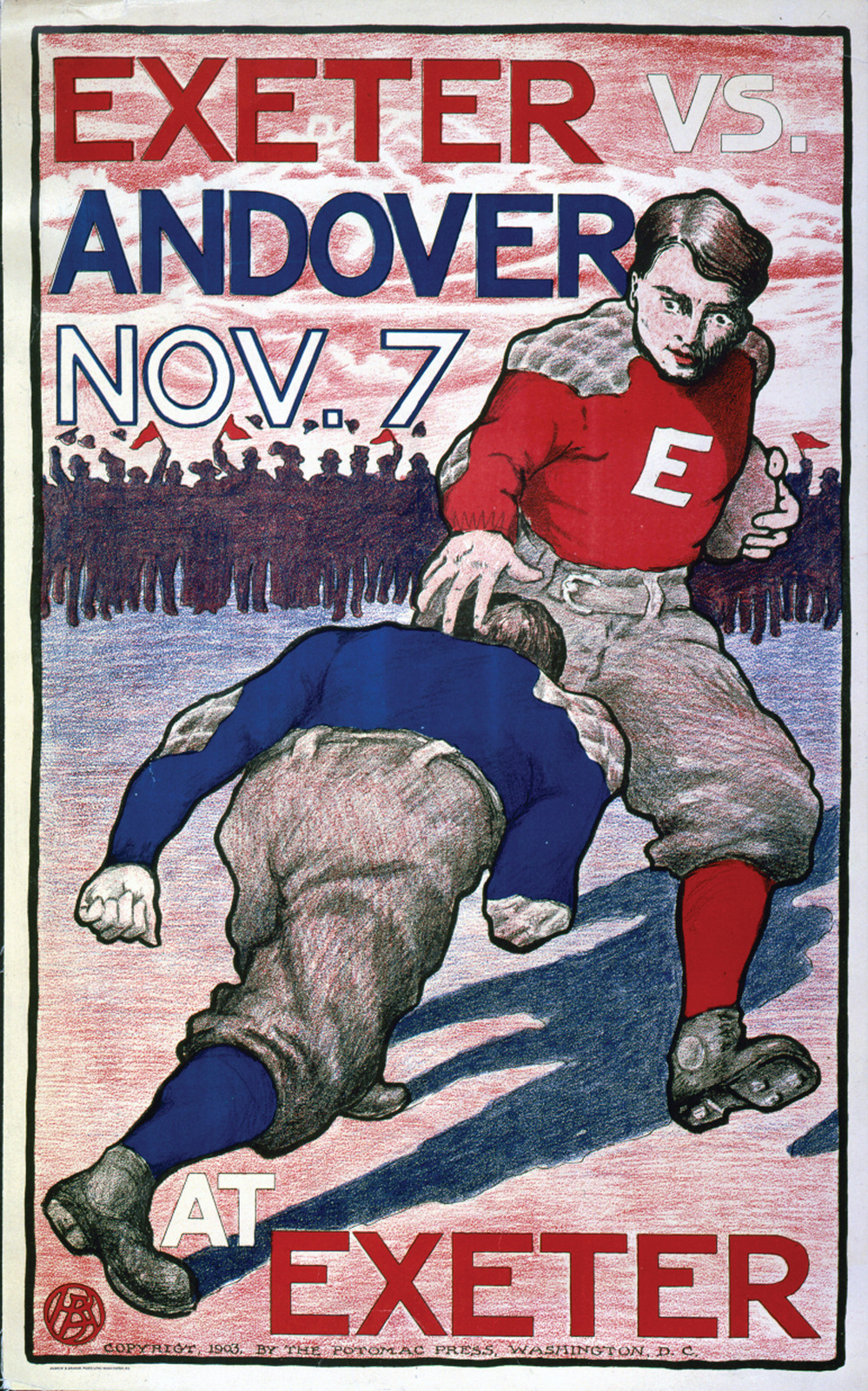 Exeter vs. Andover Nov. 7 at Exeter / B.A., 1903 — vintage poster