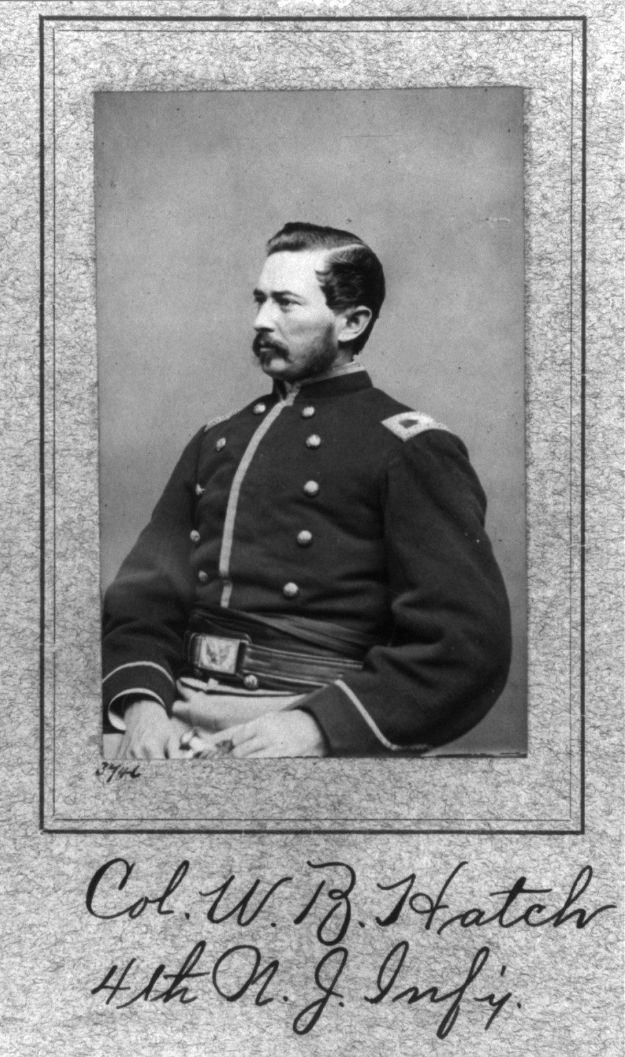 [W.B. Hatch, (Col. 4th N.J. Infantry), half length, seated, facing left] — historic photograph