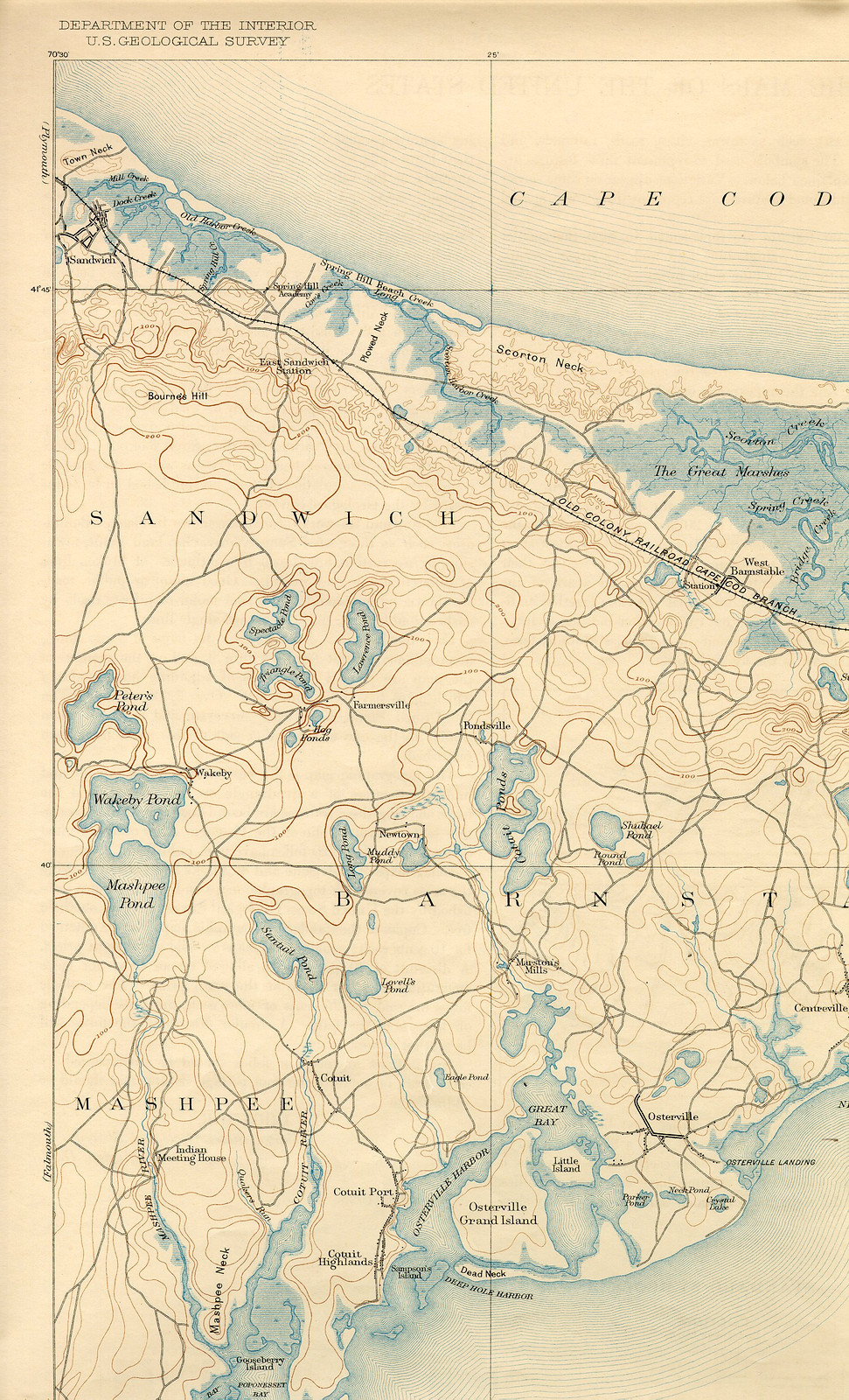 barn 93 nw, Massachusetts — antique map