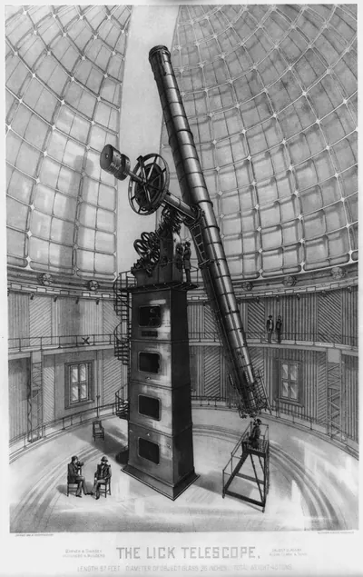 The lick telescope, length 57 feet
