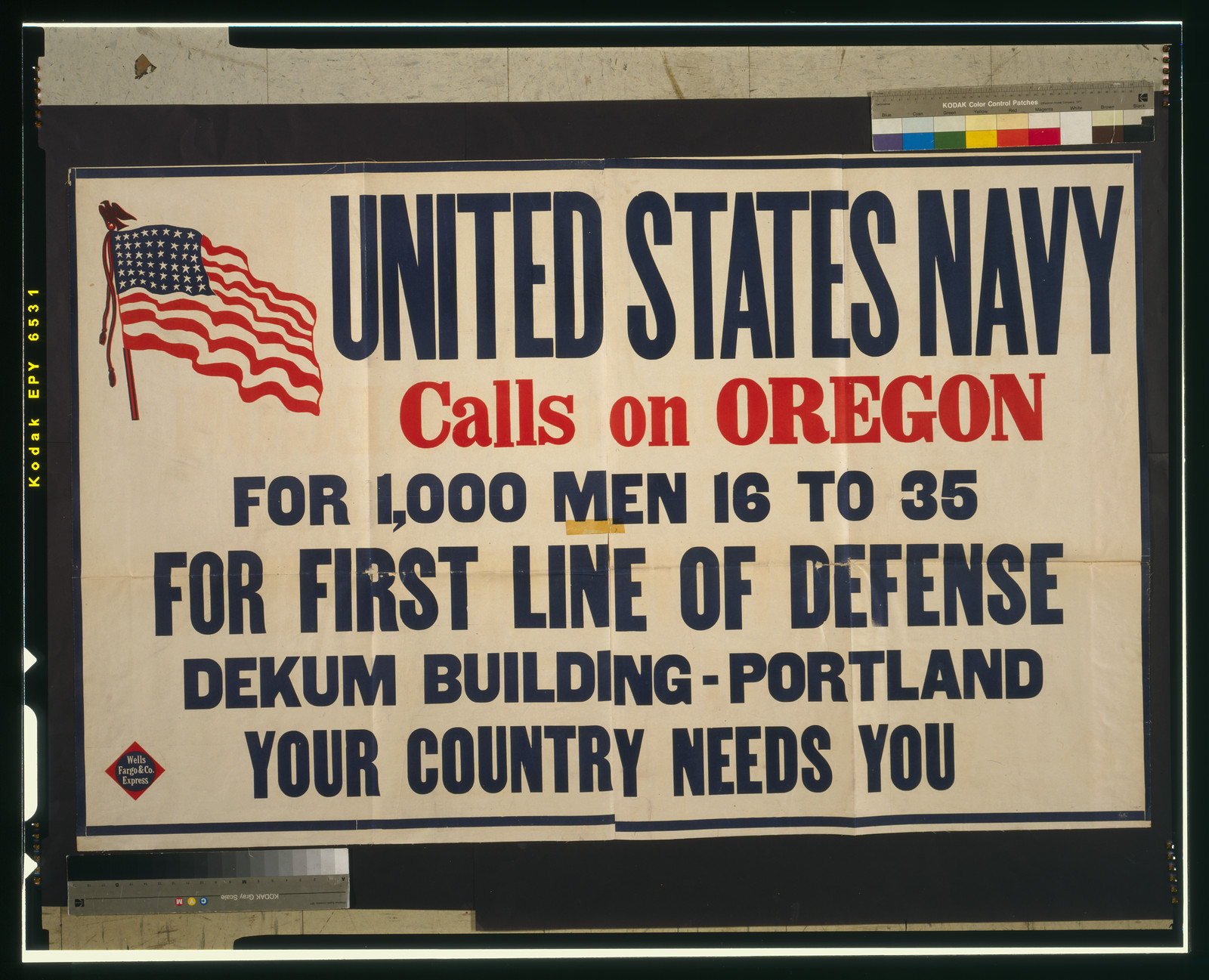 United States Navy calls on Oregon [...], [1917] — vintage poster
