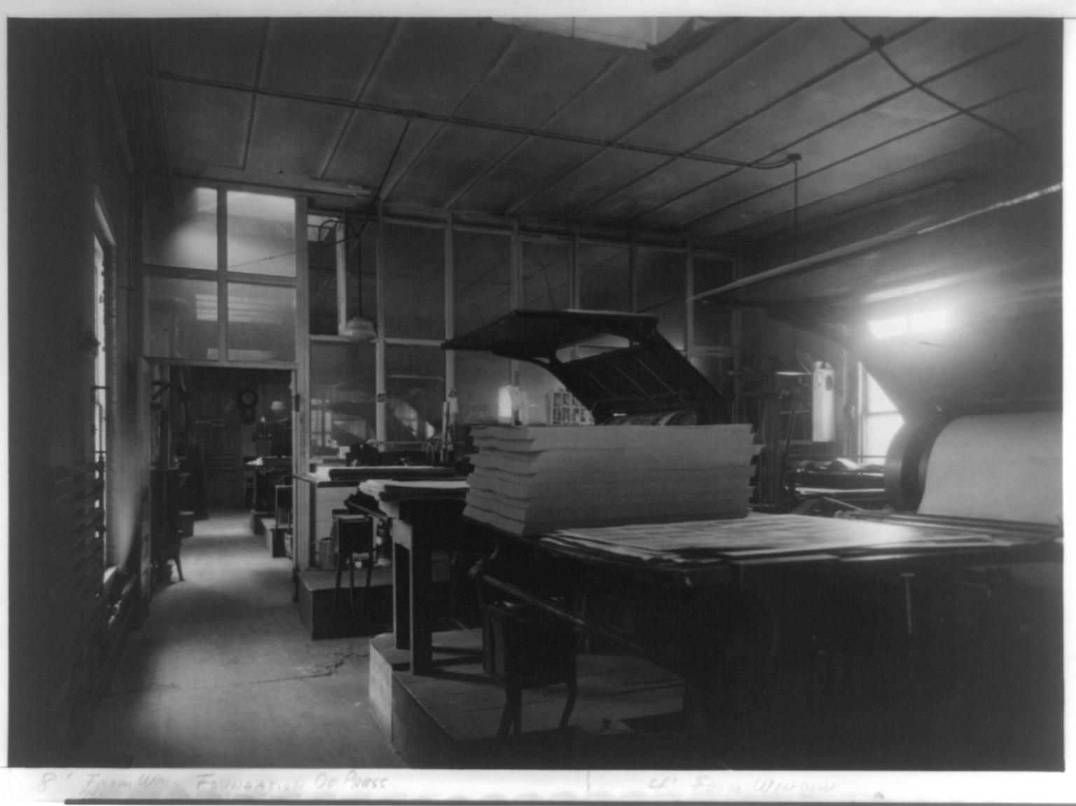 [The Albertype Co. Postcard Factory at 250 Adams Street, Brooklyn, N.Y. - press room], [1945] — historic photograph