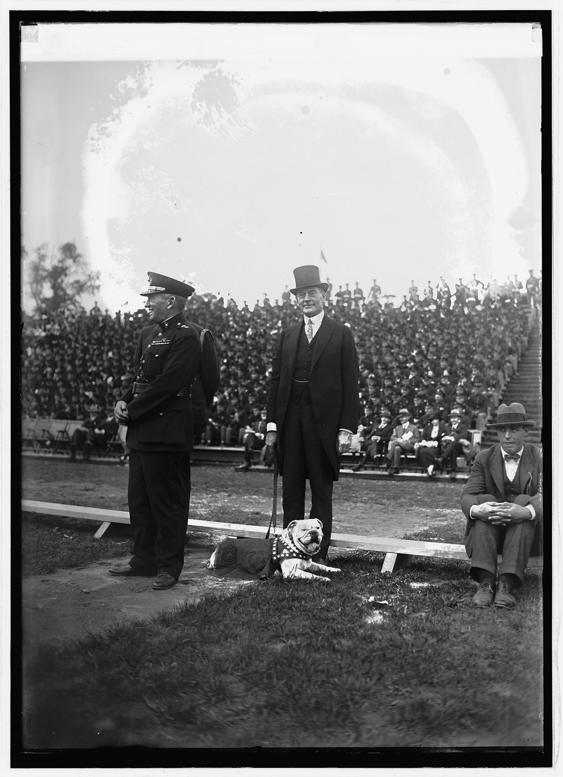 Wilburn & Lejeune at Quantico - C.U. football game, [10/4/24], [1924 October 4] — historic photograph