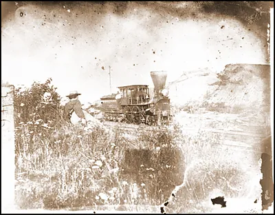 Virginia. Locomotive on the Orange & Alexandria Railroad