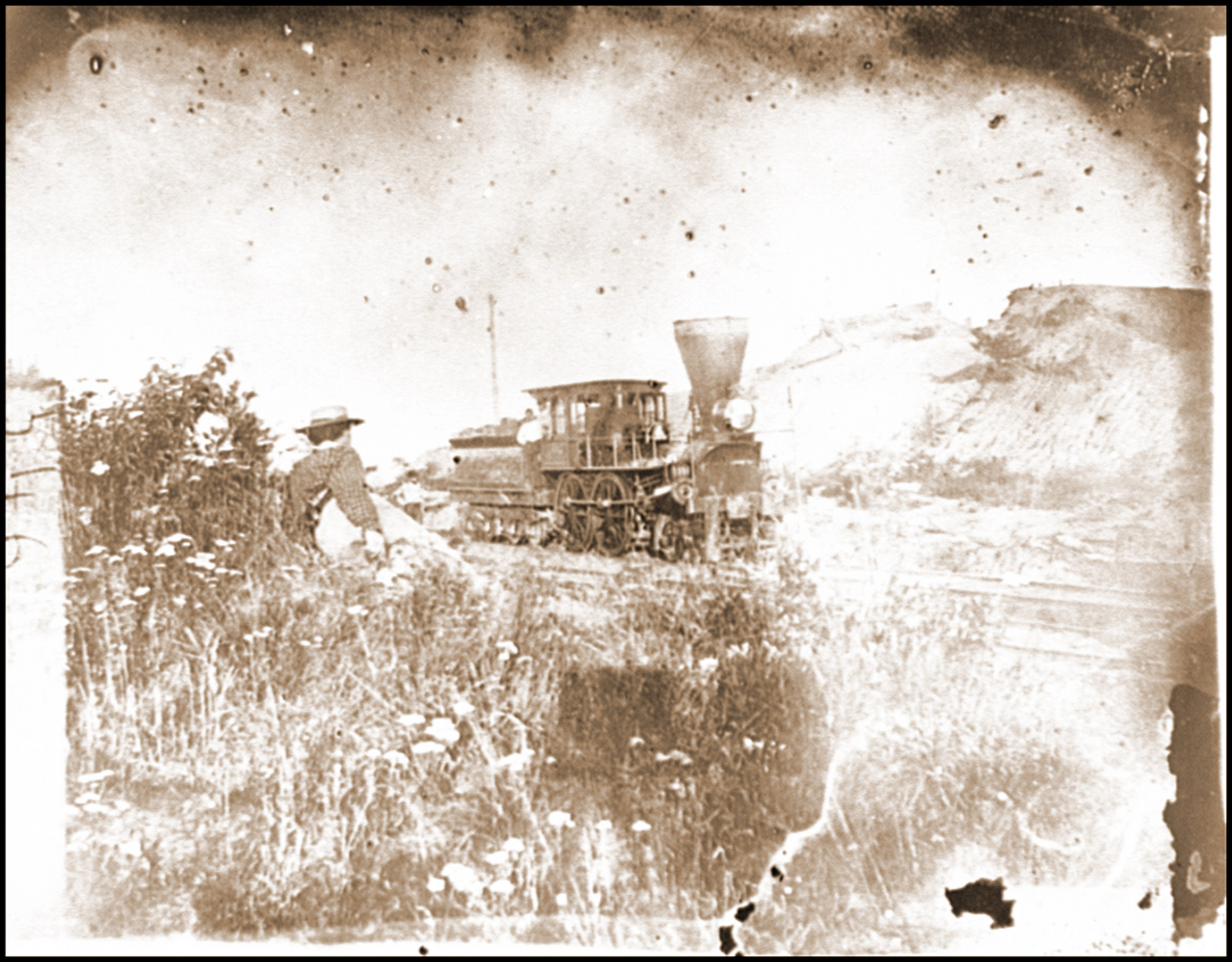 Virginia. Locomotive on the Orange & Alexandria Railroad, 1862 — historic photograph