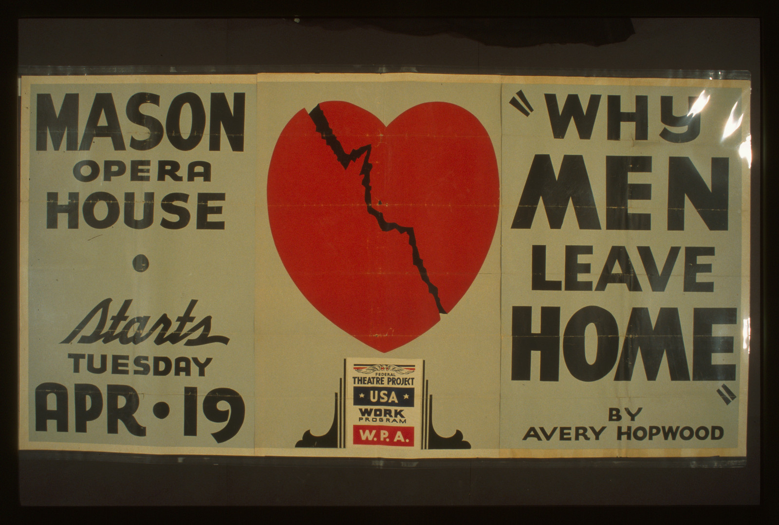Why men leave home by Avery Hopwood, 1938 — vintage poster