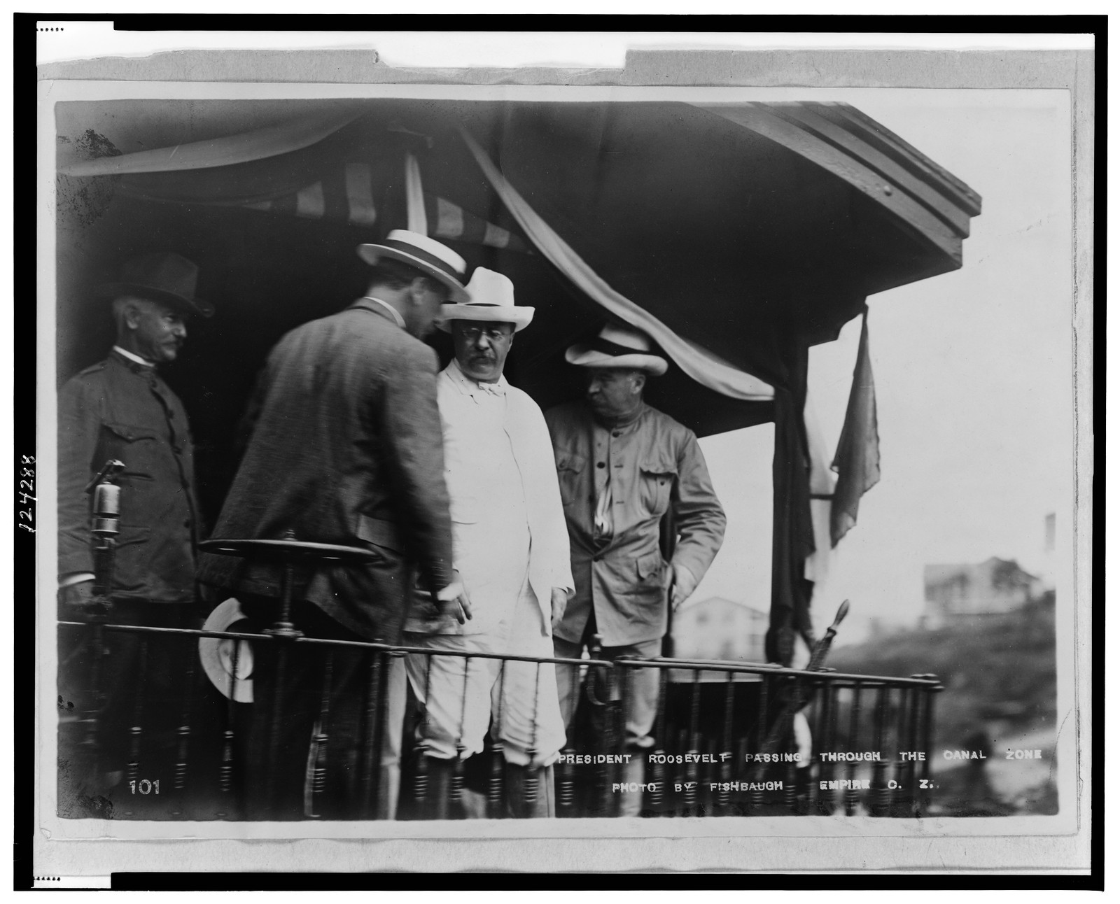 President Roosevelt passing through the Canal Zone / photo by Fishbaugh, Empire, C.Z., [1906] — historic photograph
