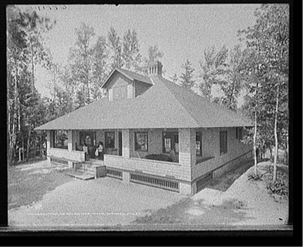 Birch cottage, the Antlers, Raquette Lake, Adirondack Mts., N.Y., [between 1900 and 1910] — historic photograph