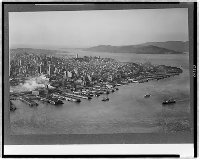 [Aerial view of San Francisco and bay]