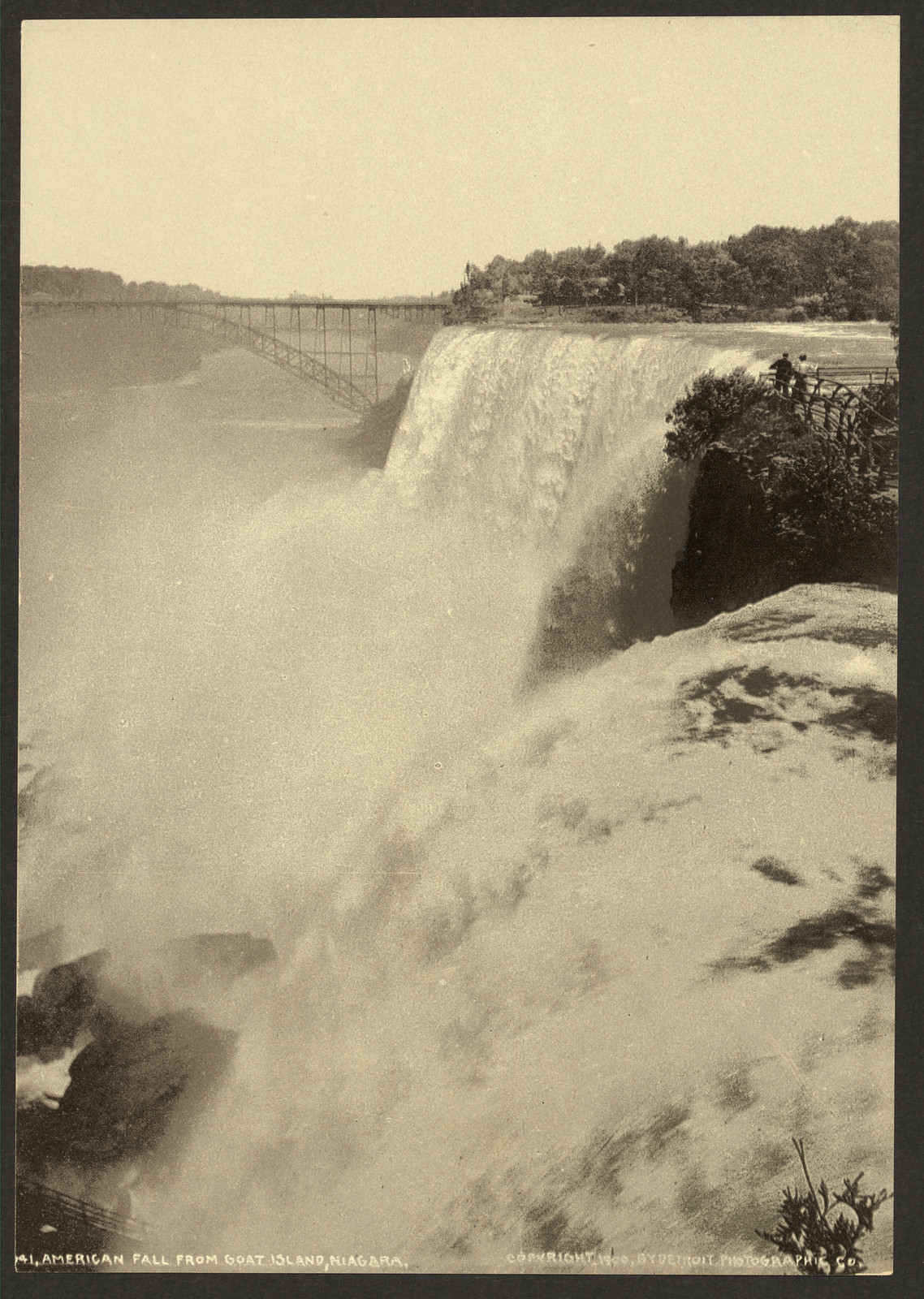 American Fall from Goat Island, Niagara — historic image