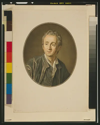 [Denis Diderot, head-and-shoulders portrait, facing slightly left, in oval] / P.M. Alix, sculp.