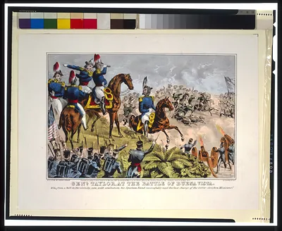 Genl. Taylor, at the Battle of Buena Vista / lith. & pub. by Sarony & Major, N.Y.