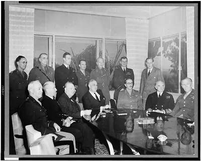 American and British military leaders at the Casablanca conference, Casablanca, Morocco