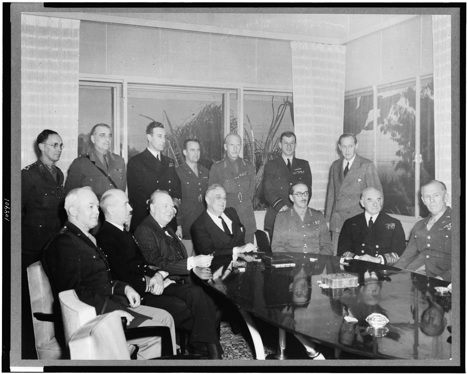American and British military leaders at the Casablanca conference, Casablanca, Morocco, 1943 Jan. — historic photograph