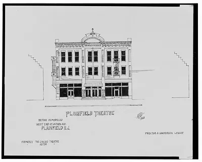 [Plainfield Theatre (Casino Theatre; Astor Theatre), before and after remodeling, West 2nd St. and Park Ave., Plainfield, New Jersey] / AFD 1922.