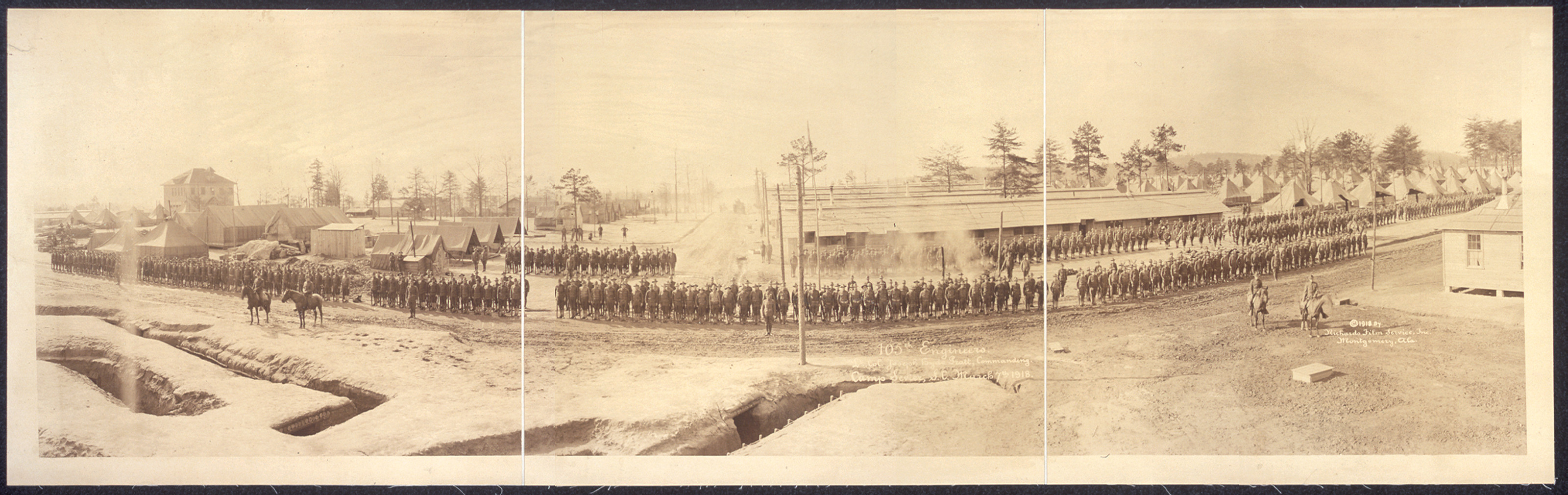 105th Engineers Camp Sevier, South Carolina, 1918, 1918 — historic image