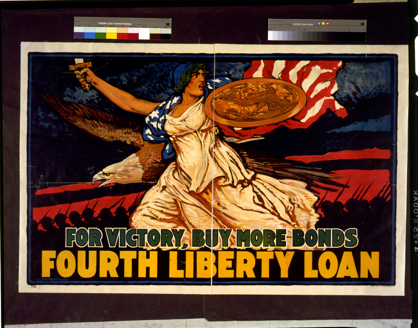 For victory, buy more bonds. Fourth Liberty Loan / J. Scott Williams., Rochester, N.Y. : Karle Litho., Co., [1918] — vintage poster