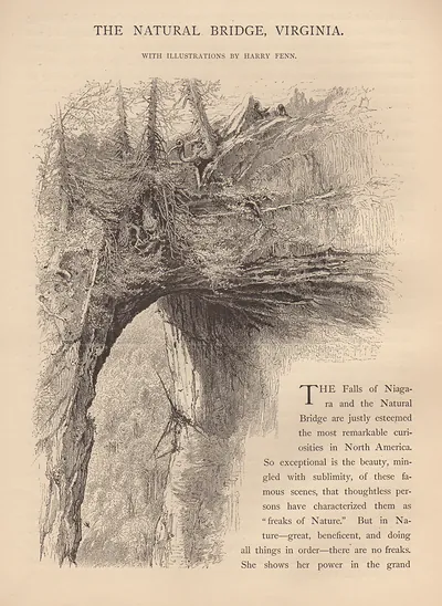 The Natural Bridge, Virginia, with illustrations by Harry Fenn