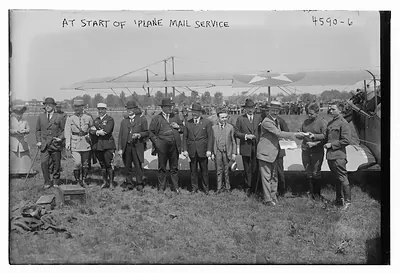 At start of air mail service