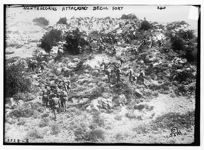 Montenegrins attacking Bedic Fort