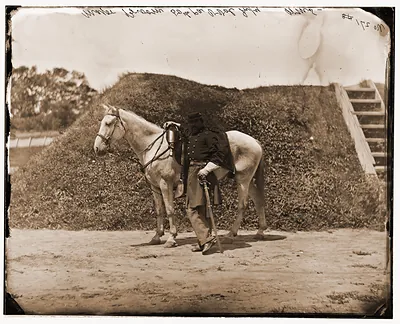 Gettysburg Pennsylvania. Major George W. Brumm & Co F (and horse) 50th Pennsylvania