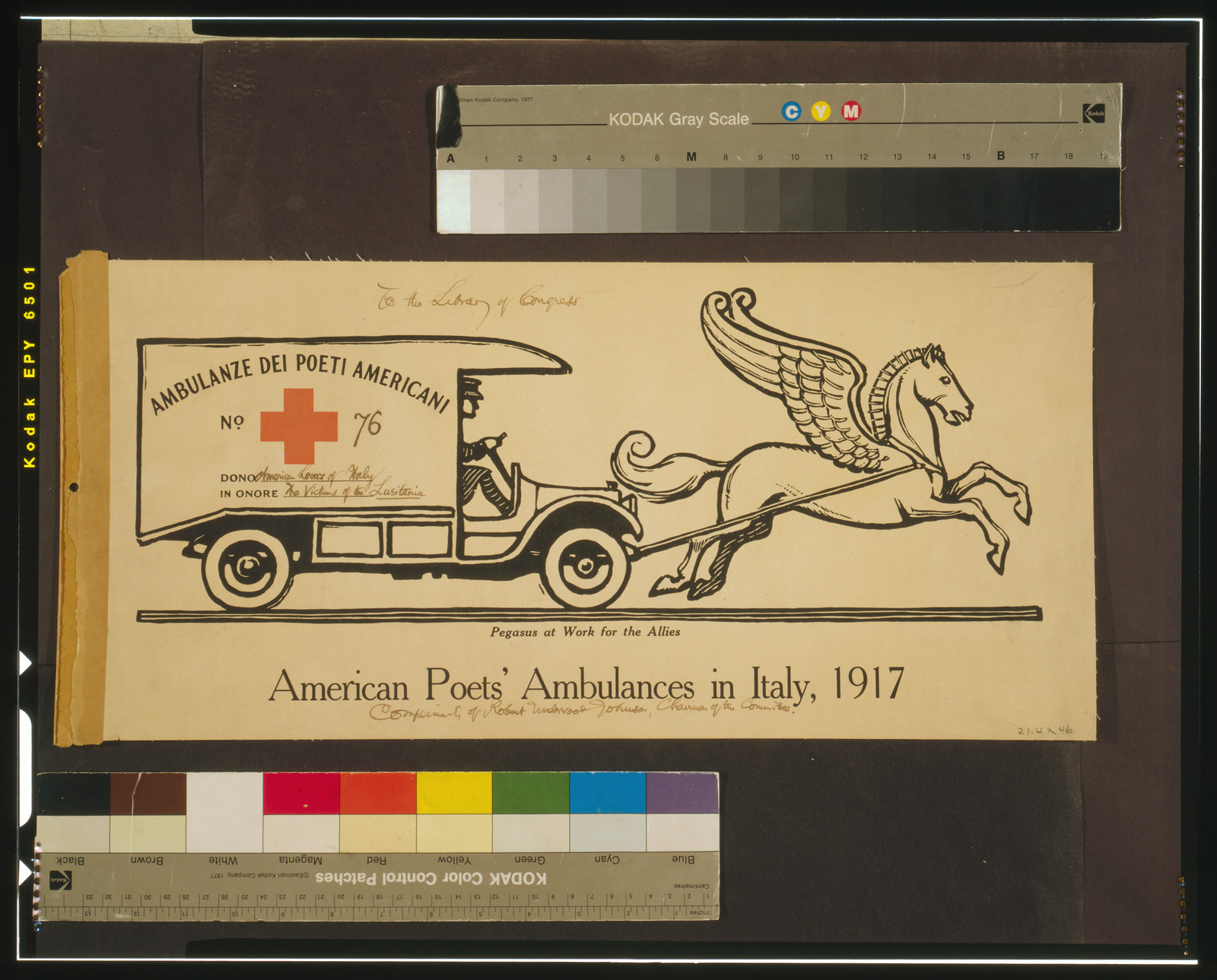 American poets' ambulances in Italy, 1917, 1917 — vintage poster