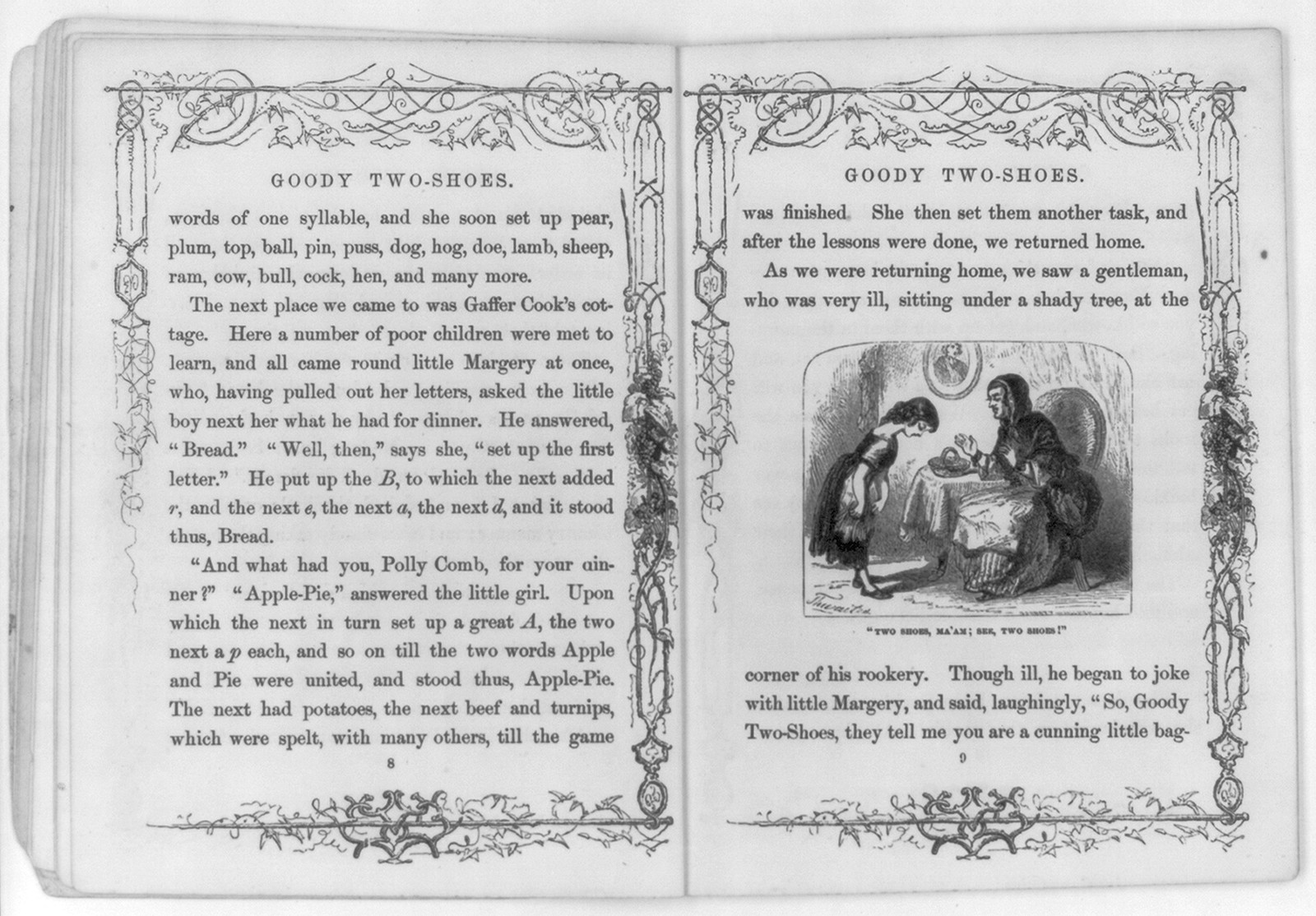 Goody Two-Shoes. Illuminated with ten pictures (New York, H.W. Hewet) Complete — antique engraving