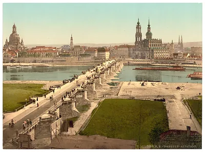 Altstadt Dresden seen from the Ministry of War Saxony Germany