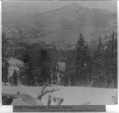 French Lake, Nevada County, near Old Man Mountain, Central Pacific Railroad