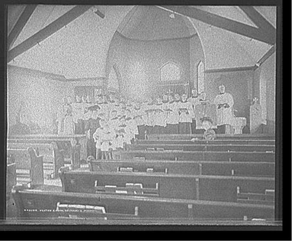 Vested choir, St. Mary's Mission, [Detroit, Mich.], [between 1900 and 1910] — historic photograph