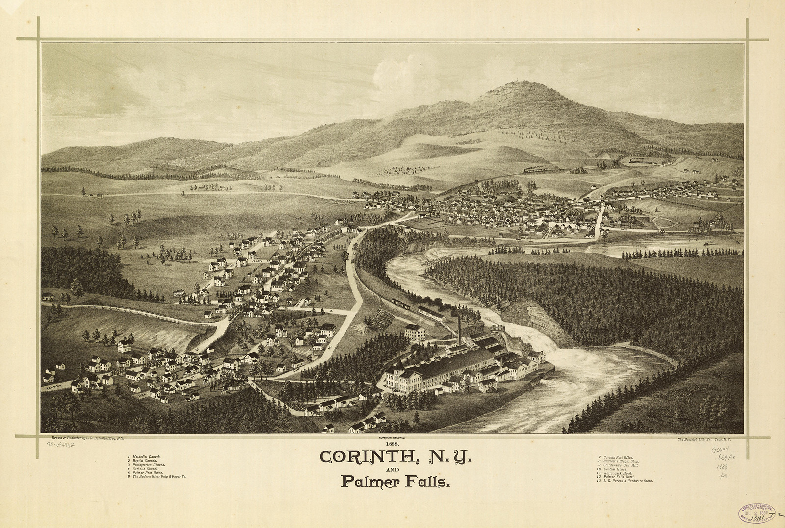 Corinth, New York, 1888, 1888 — antique map