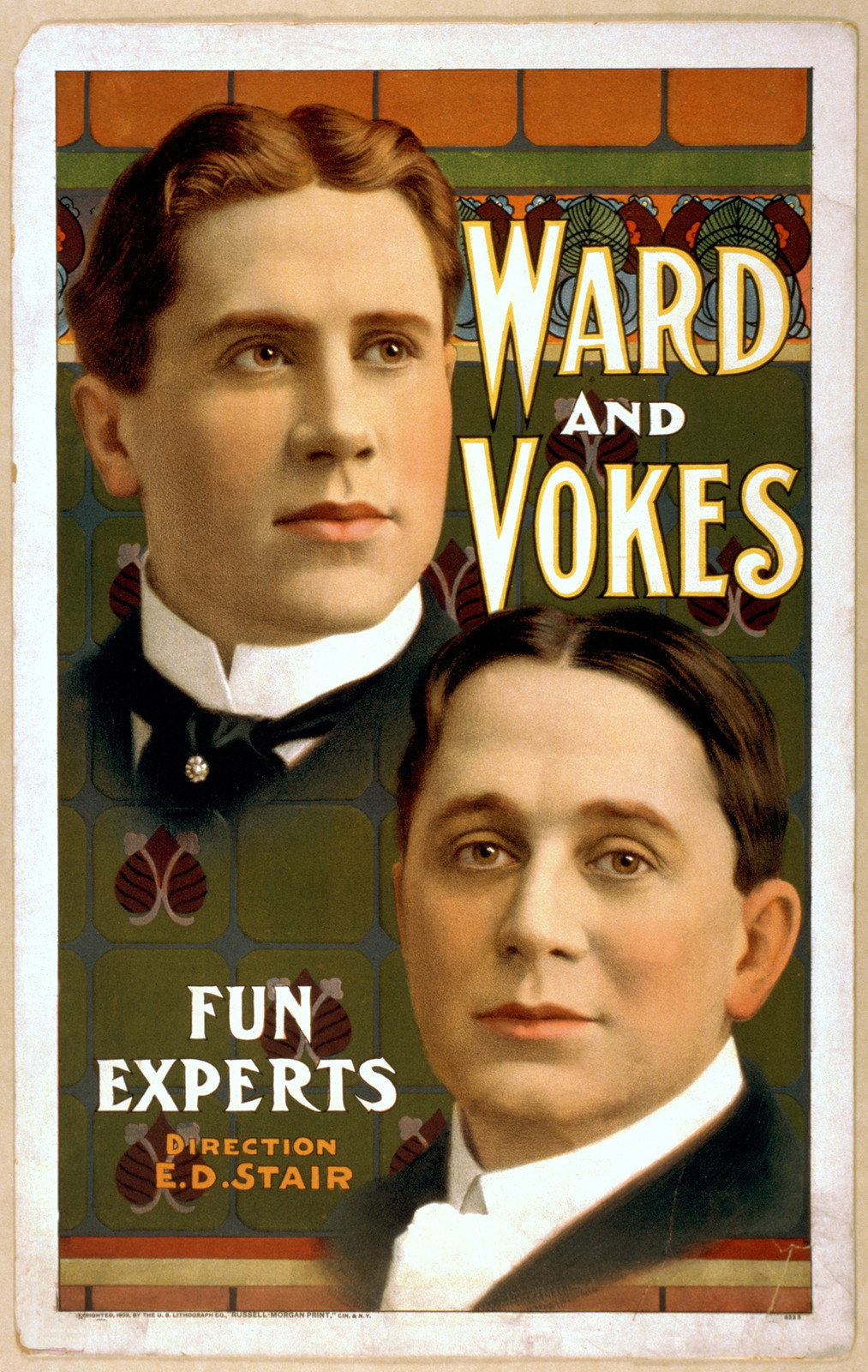 Ward and Vokes fun experts., 1902 — vintage poster