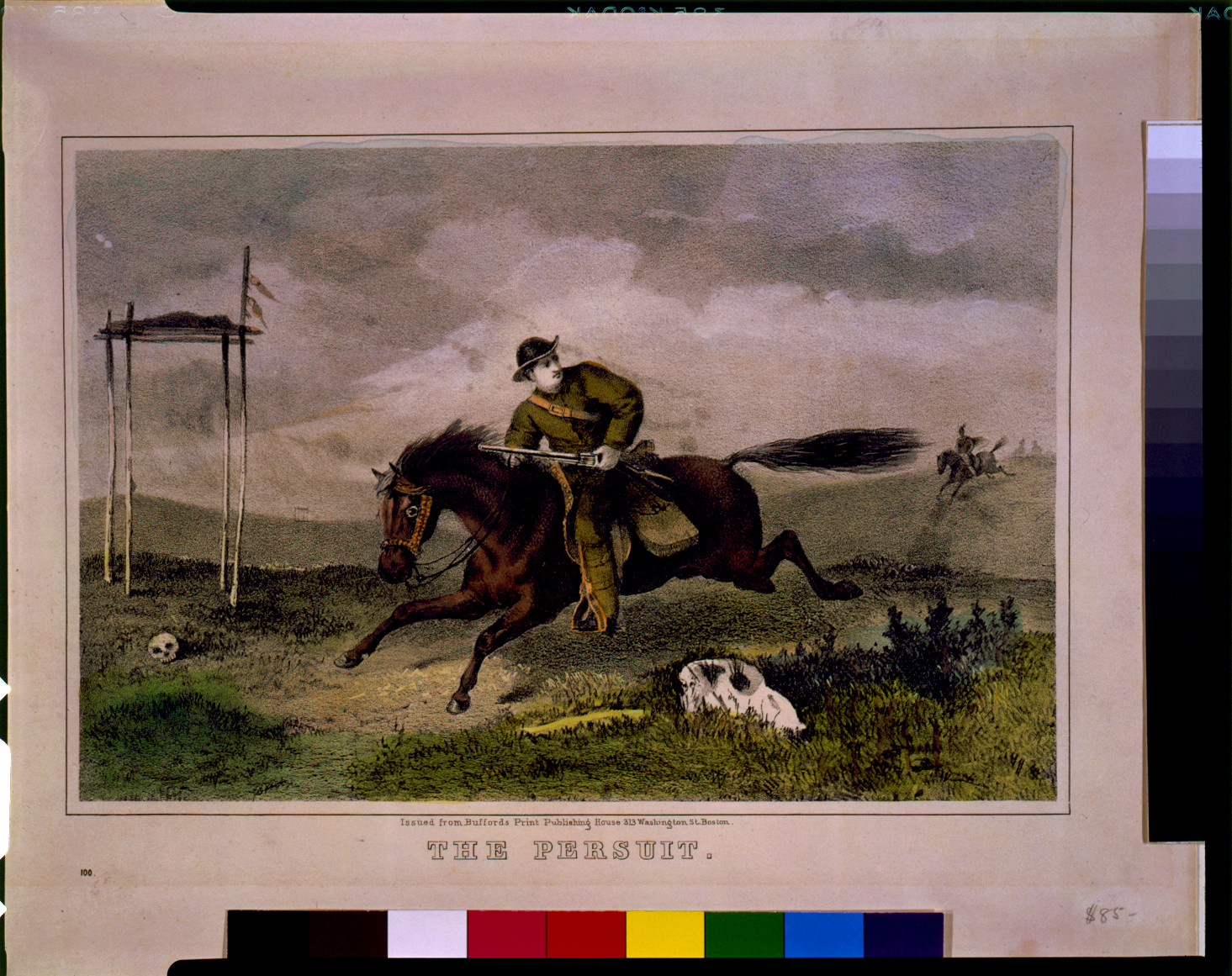 The persuit [i.e. pursuit], Boston : issued from Bufford's Print Publishing House, [186-] — antique lithograph