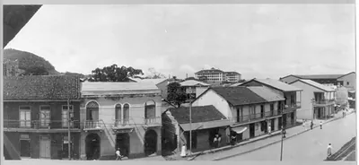 [Panorama of Panama City, Republic of Panama, showing railroad station in right center]