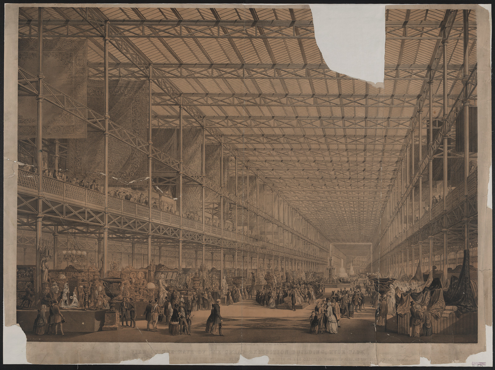 View of the nave of the Great Exhibition, 1851 — historic image