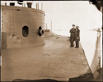 James River Va. Deck and turret of U.S.S. Monitor