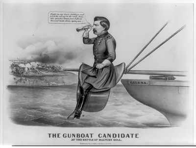 The gunboat candidate at the Battle of Malvern Hill