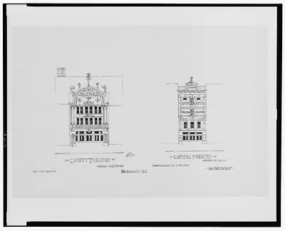 [Theaters, Washington, D.C. Gayety Theatre and Capitol Theatre. Elevations]