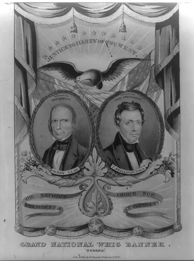 Grand National Whig banner. Onward""
