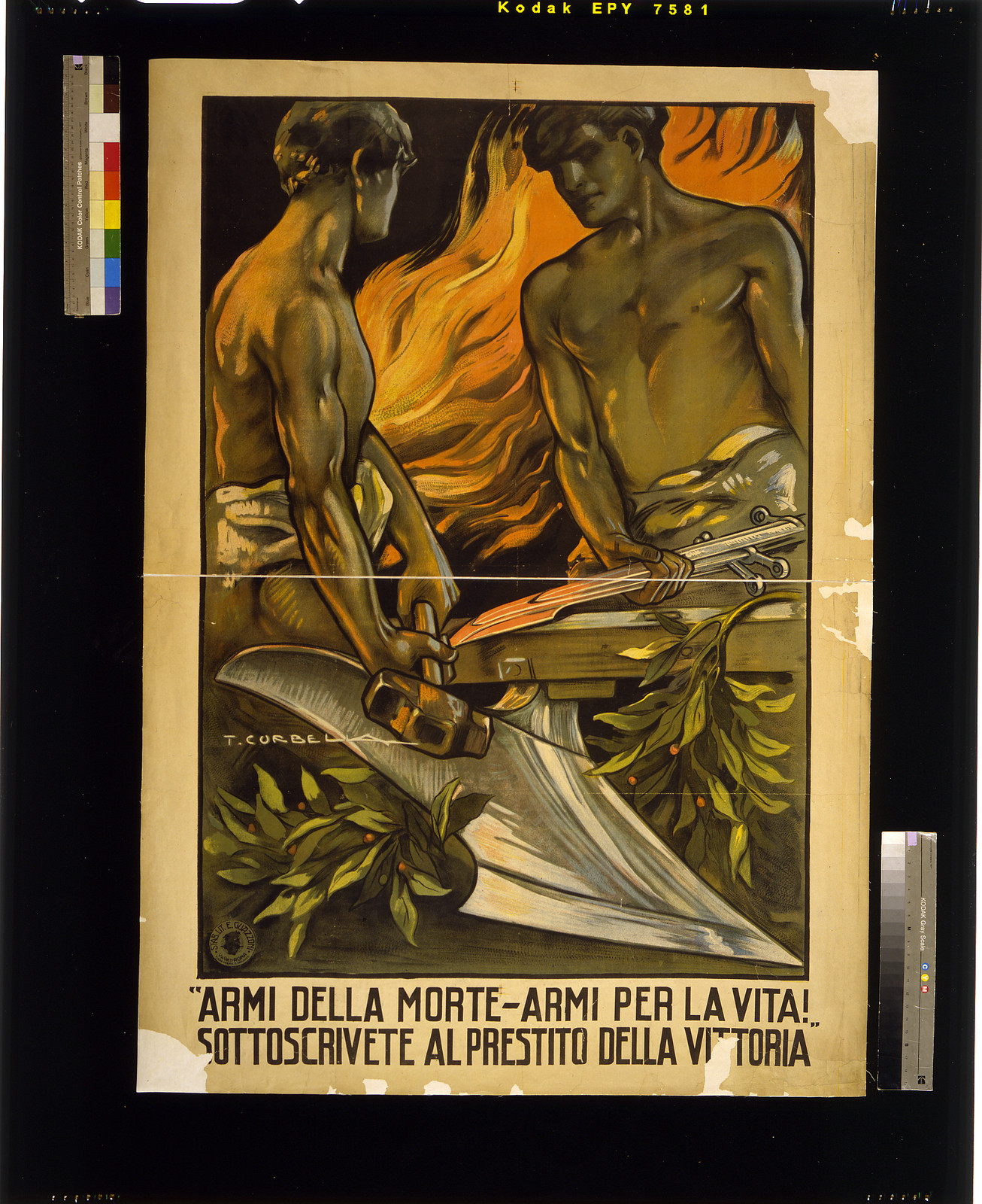 Armi della morte -- armi per la vita! Sottoscrivete al prestito della vittoria, 1918 — vintage poster