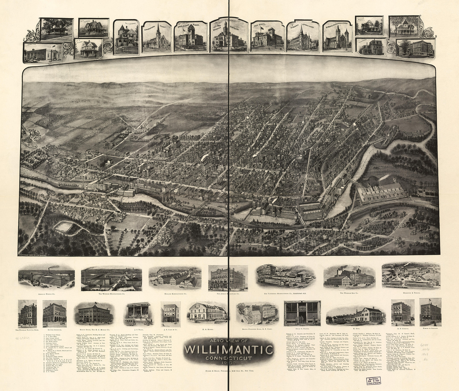 Wilmantic, Connecticut, 1909, 1909 — antique map