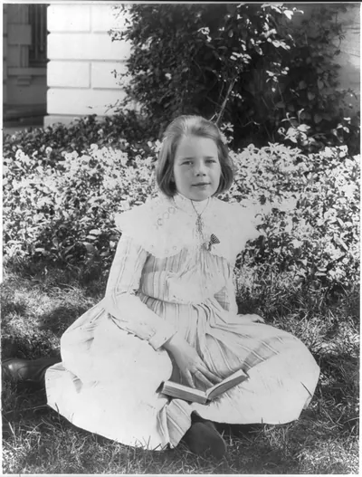Ethel Roosevelt in the garden