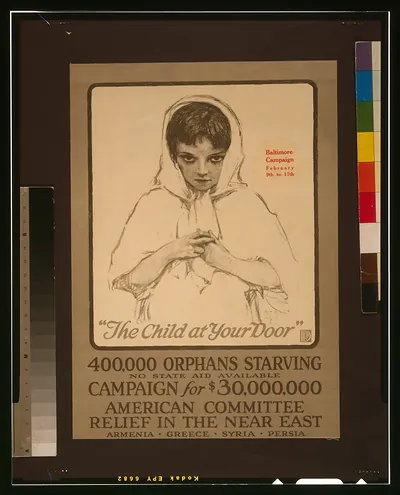The child at your door 400000 orphans starving no state aid available--Campaign for $30000000.